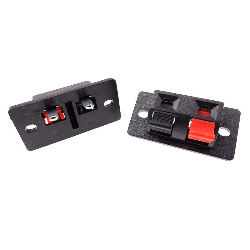 2Pcs Black Connector Terminal Audio Speaker Terminals Plug Socket Clip Audio Speaker Terminals Breadboard Clips