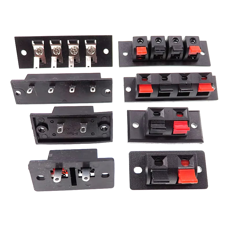 2Pcs Black Connector Terminal Audio Speaker Terminals Plug Socket Clip Audio Speaker Terminals Breadboard Clips