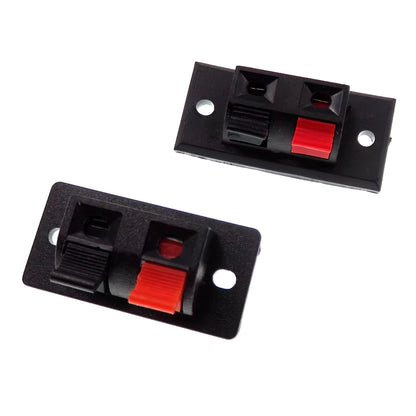 2Pcs Black Connector Terminal Audio Speaker Terminals Plug Socket Clip Audio Speaker Terminals Breadboard Clips