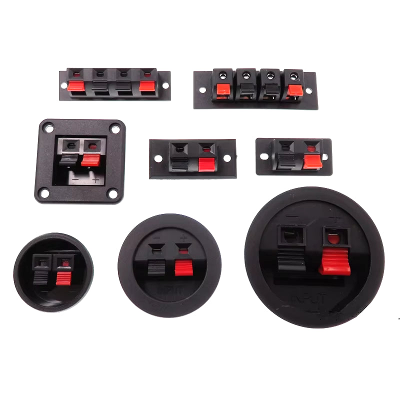 2Pcs Black Connector Terminal Audio Speaker Terminals Plug Socket Clip Audio Speaker Terminals Breadboard Clips